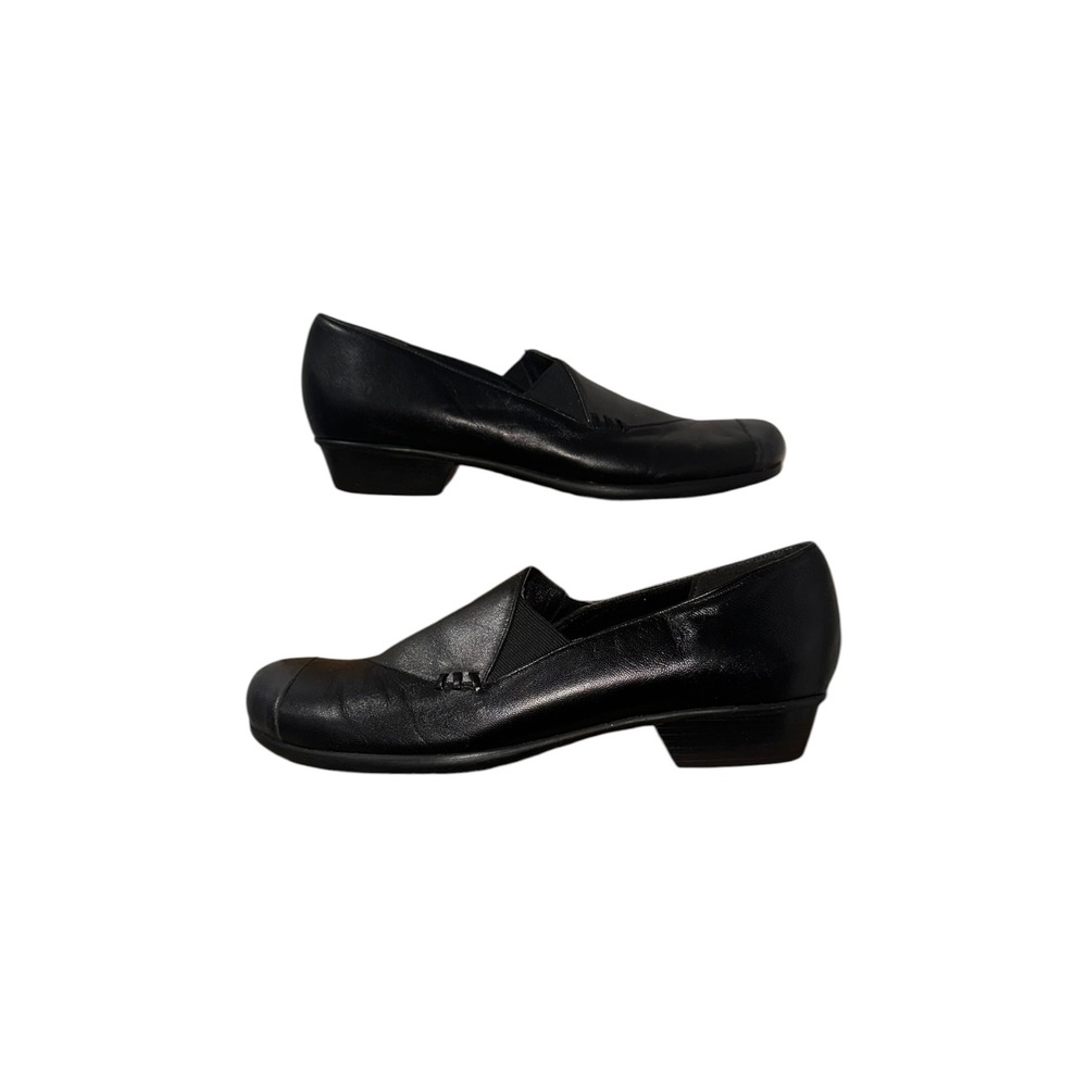 Munro Womens 9.5 Narrow Black Flats Leather Comfort Slip On USA - Picture 2 of 8